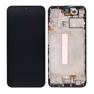 Samsung Galaxy A25 A256B Ecrã e digitalizador com moldura Preto Service Pack