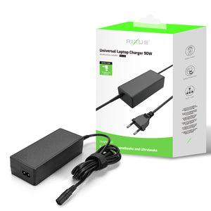 Rixus RXLC20 Carregador universal para computador portátil 90W 12 conectores Preto