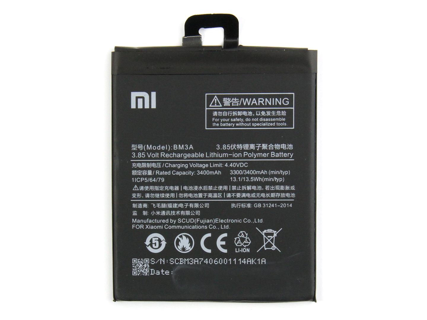 Bateria Xiaomi Mi Note 3 BM3A-W275 OEM
