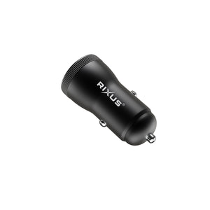 Carregador de isqueiro Rixus RXCC11 USB-C PD+QC 20W Preto