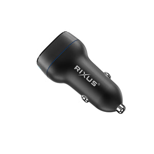 Carregador de automóvel Rixus RXCC13 USB-C PD+QC3.0 38W Preto