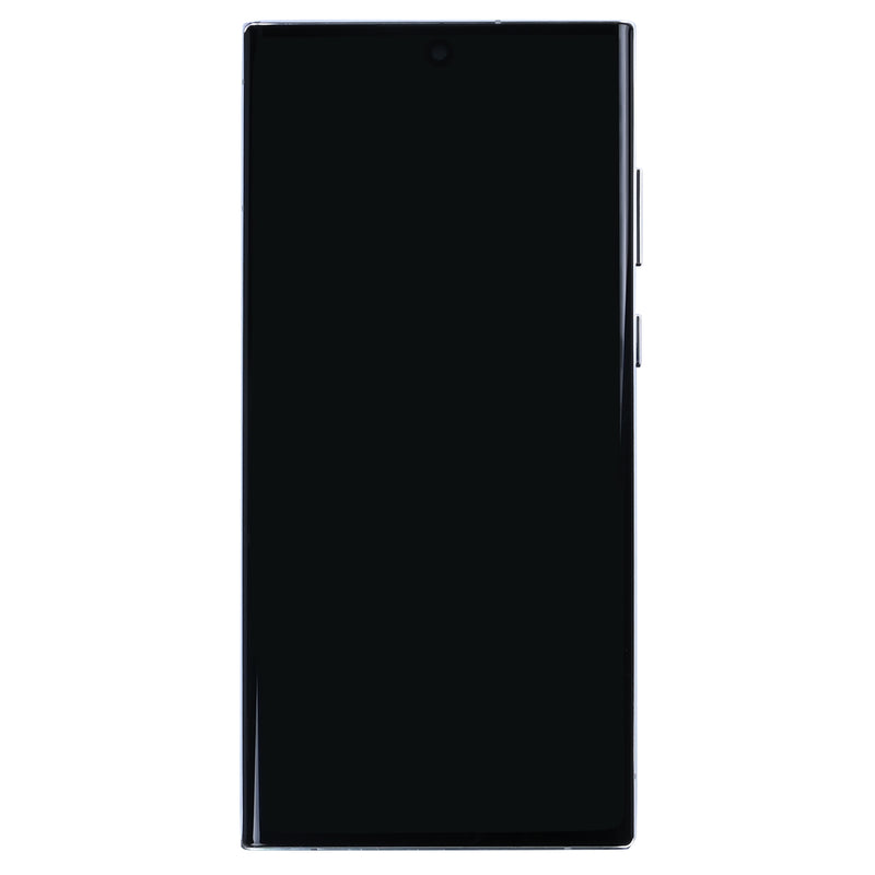 Samsung Galaxy S22 Ultra S908B Ecrã e digitalizador com moldura Phantom White Soft-OLED