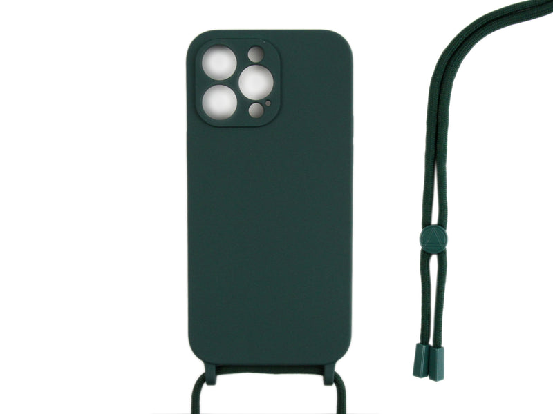 Capa com fio For Apple colar TPU da Rixus For Apple iPhone 12 Pro Verde Escuro