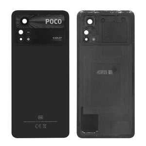 Capa traseira para Xiaomi Poco X4 Pro 5G com lente preta laser OEM