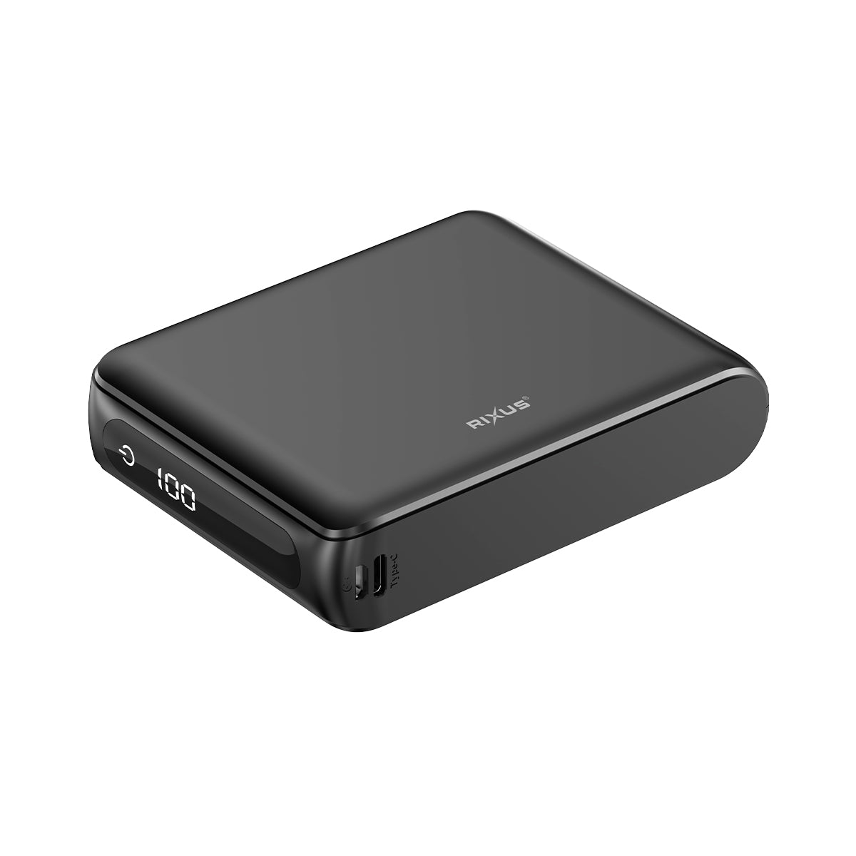 Rixus RXPB25 Powerbank compacto com ecrã digital 20000mAh Preto