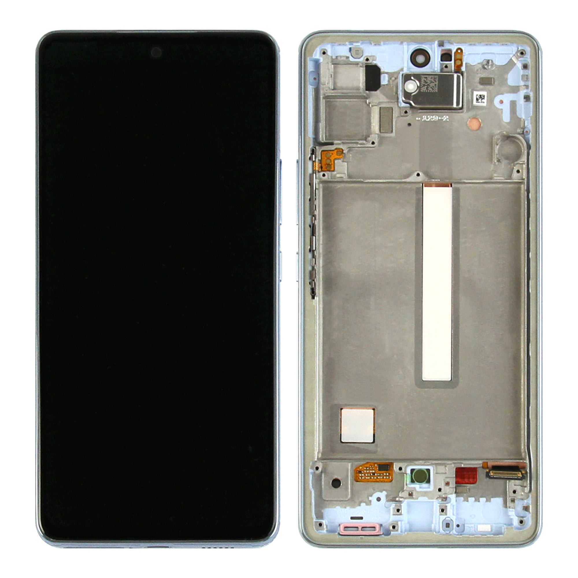 Samsung Galaxy A53 5G A536B Ecrã e digitalizador com moldura Pacote de assistência azul