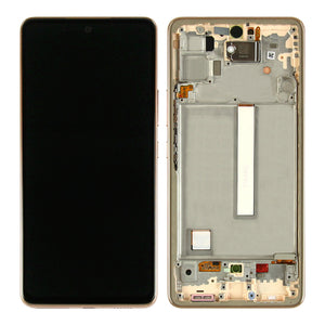 Samsung Galaxy A53 5G A536B Ecrã e digitalizador com moldura Peach Service Pack