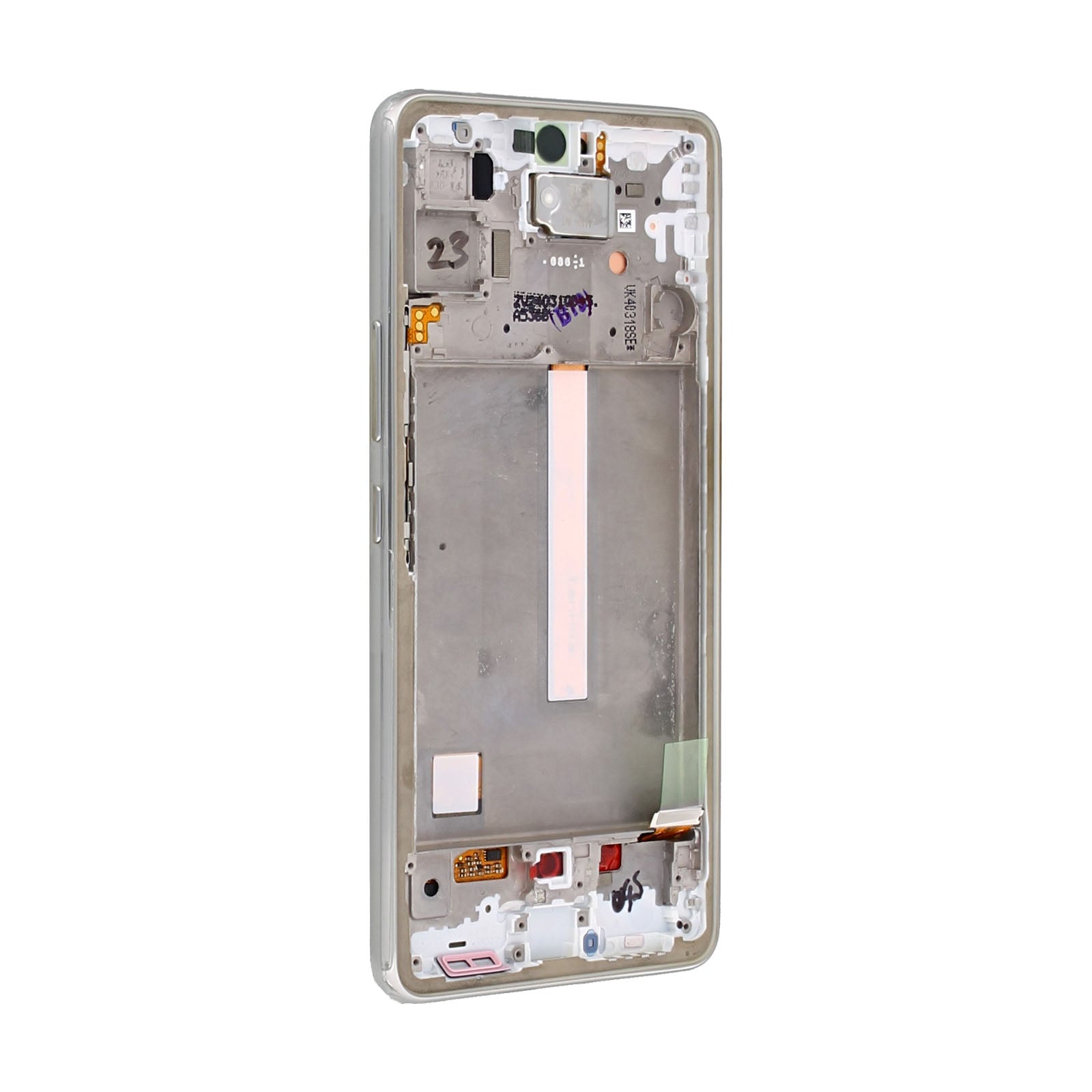 Samsung Galaxy A53 5G A536B Ecrã e digitalizador com moldura Pacote de assistência branco