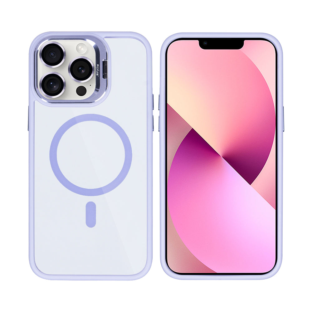 Rixus Classic 03 Case With MagSafe Compatible For Apple iPhone 12 Pro Max Light Purple
