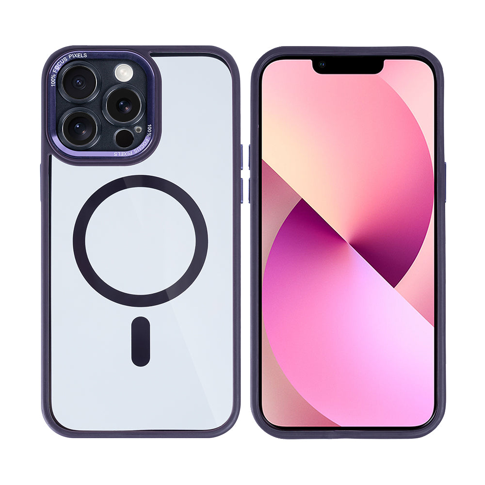 Rixus Classic 04 Case With MagSafe Compatible For Apple iPhone 12 Pro Max Purple