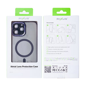Rixus Classic 04 Case With MagSafe Compatible For Apple iPhone 11 Pro Purple