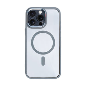 Rixus Classic 04 Case With MagSafe Compatible For Apple iPhone 15 Pro Grey