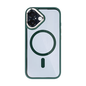 Rixus Classic 04 Case With MagSafe Compatible For Apple iPhone 16 Plus Dark Green