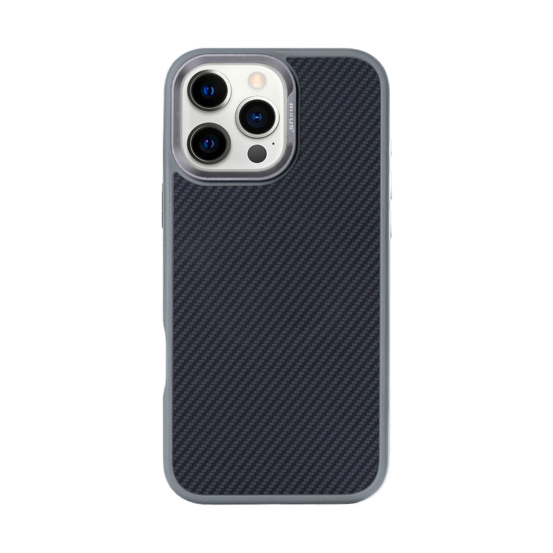 Rixus Mag Carbon With MagSafe Compatible For Apple iPhone 16 Pro Titanium Grey