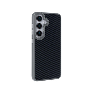 Rixus Mag Carbon With MagSafe Compatible For Samsung Galaxy S25 Titanium Grey