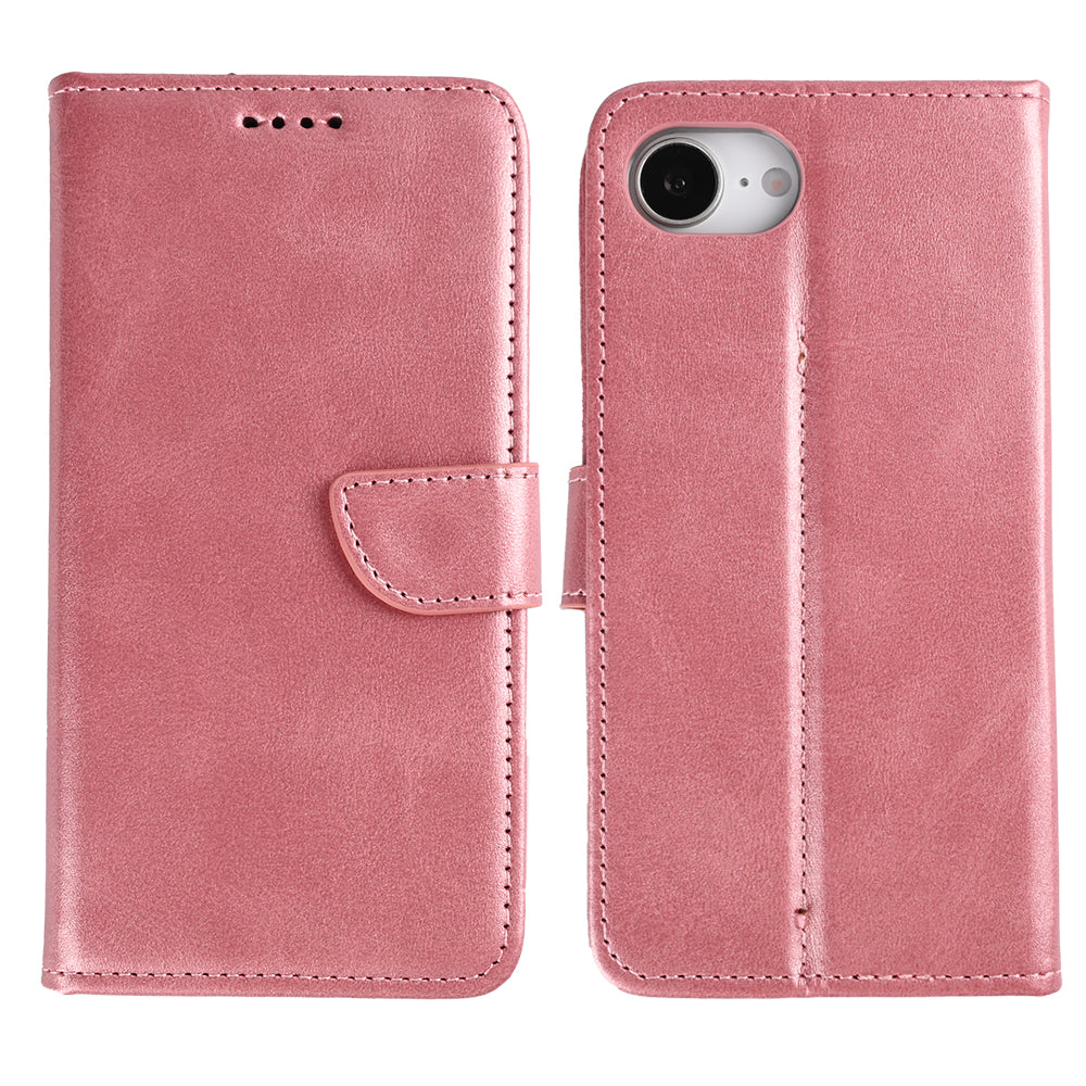 Rixus Bookcase For Apple iPhone 16e, 17e Pink