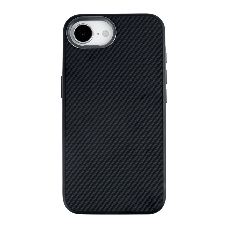 Rixus Mag Carbon With MagSafe Compatible For Apple iPhone 16e, 17e Titanium Black