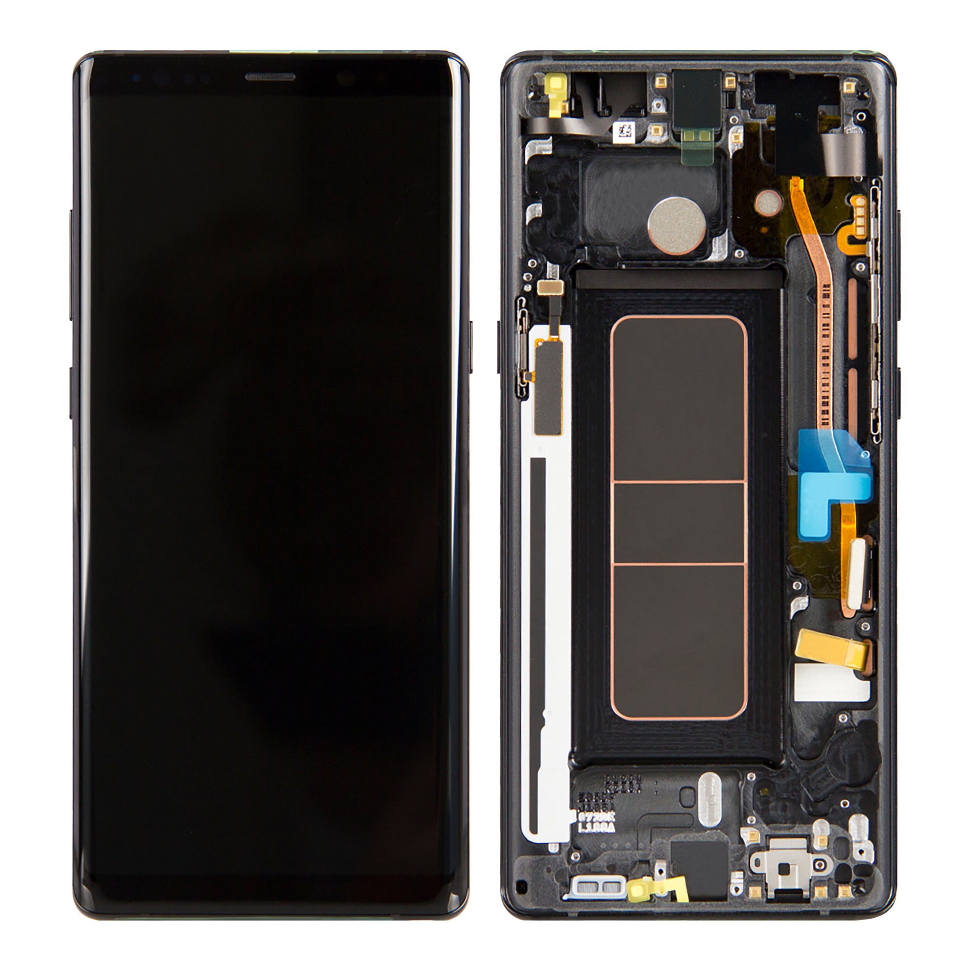 Samsung Galaxy Note 8 N950F Ecrã e digitalizador com moldura Midnight Black Service Pack