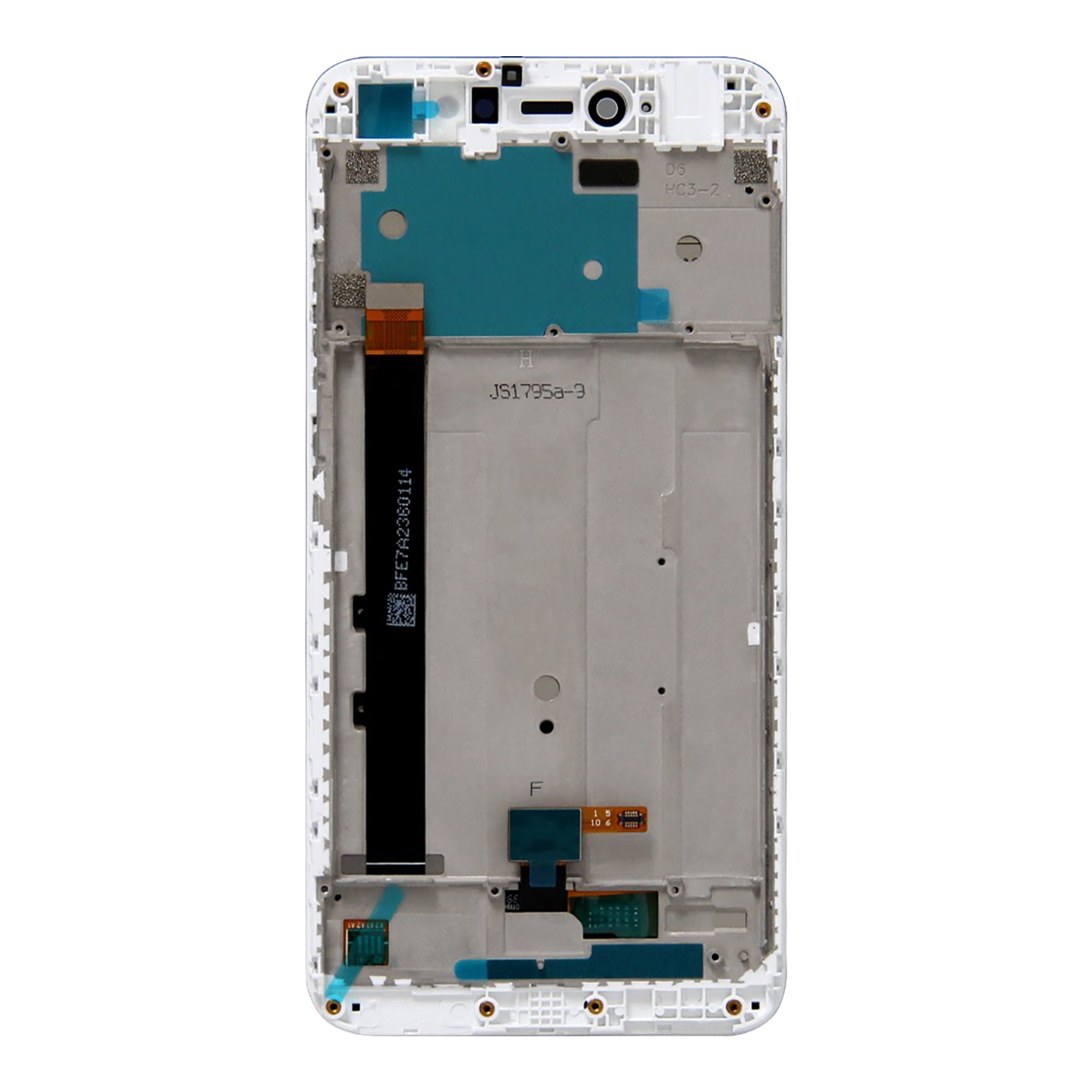 Xiaomi Redmi Note 5A (High-End) Ecrã e digitalizador com moldura branca OEM