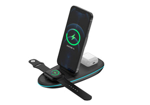 Rixus RXWC43 3 in 1 Foldable Wireless Charger Station