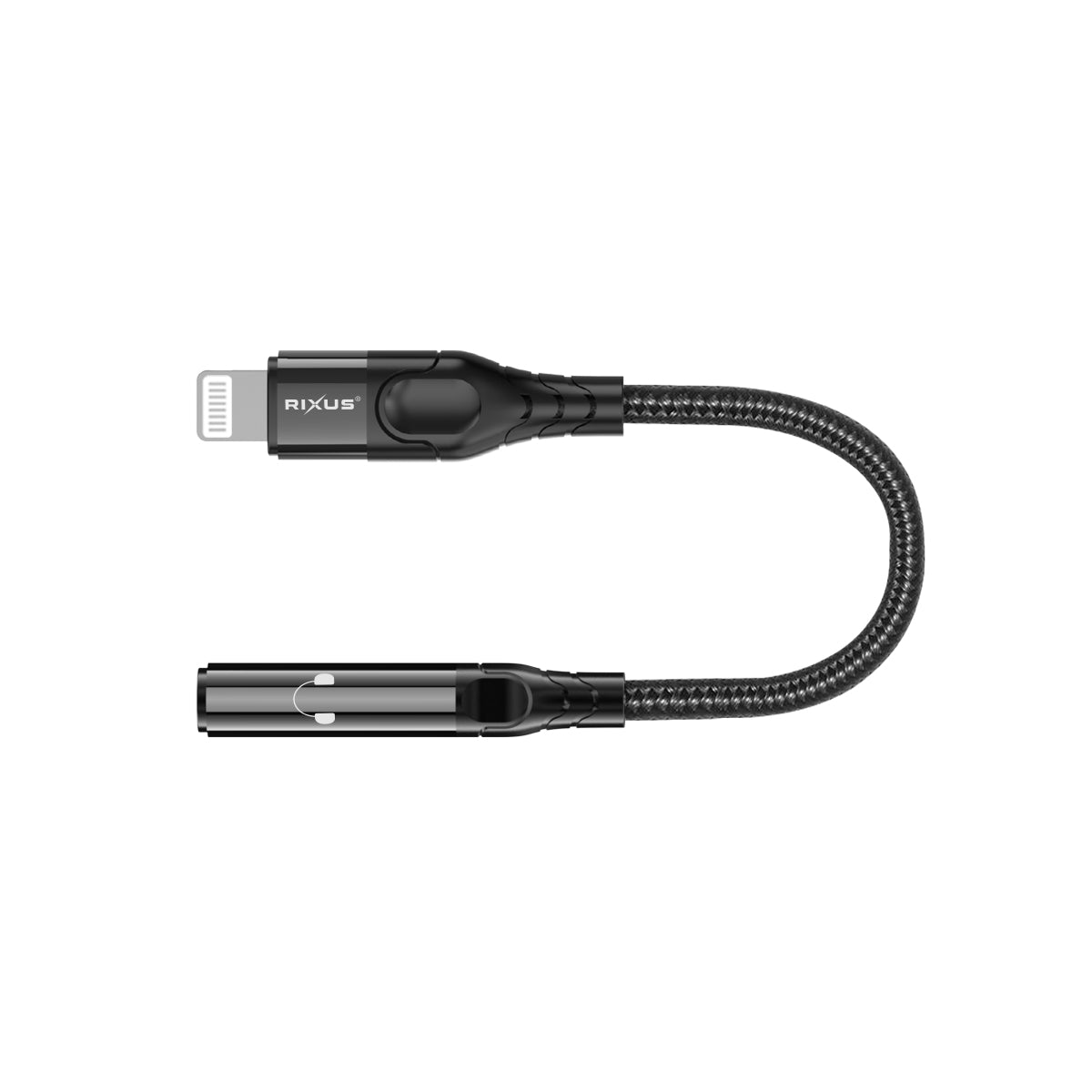 Rixus RXMU36L Lightning to 3.5mm Audio Adapter Female 10cm