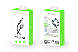 Rixus RXU48 Magnetic Cable 3 in 1 Black