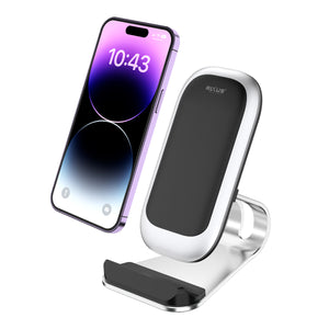 Rixus RXWC35 Wireless Charging Stand Silver