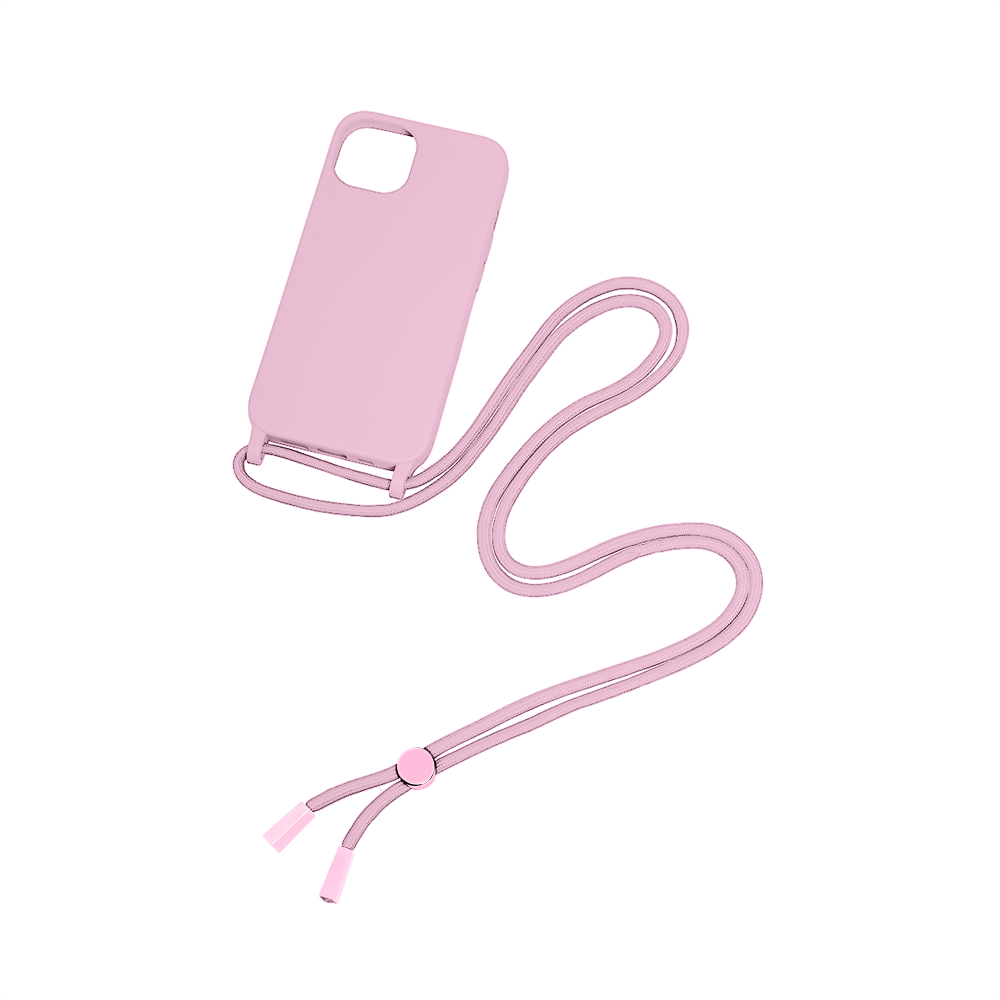 Rixus TPU Necklace Cord Cover For Apple iPhone 14 Pro Max Pink