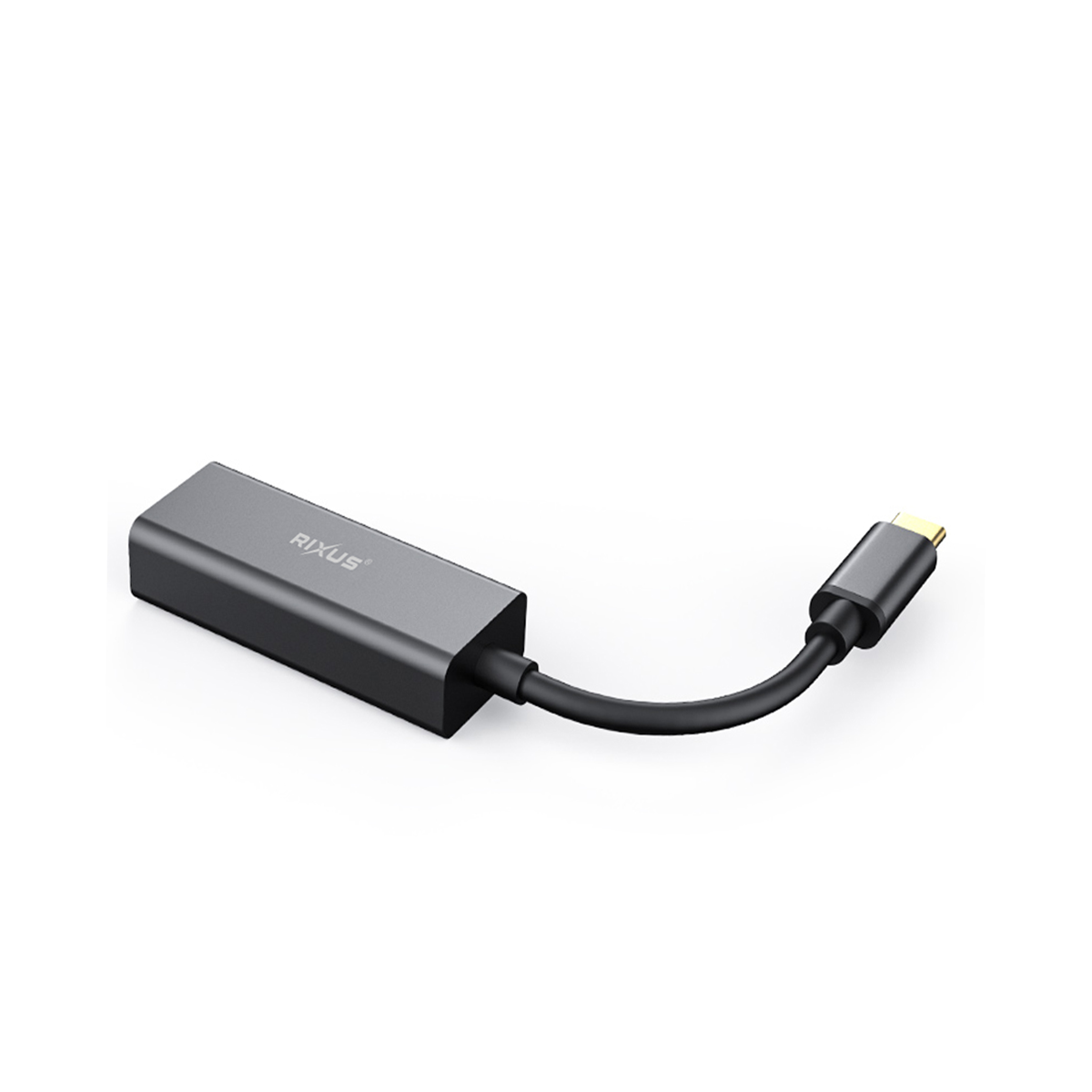 Rixus RXEA01 USB-C To 1000M Card RJ45 Gigabit Drive-free Gray