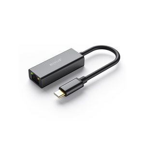 Rixus RXEA01 USB-C To 1000M Card RJ45 Gigabit Drive-free Gray