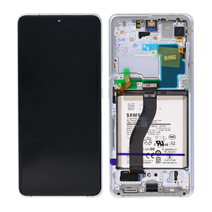 Samsung Galaxy S21 5G Ultra G998B Display And Digitizer With Frame Phantom Silver Service Pack