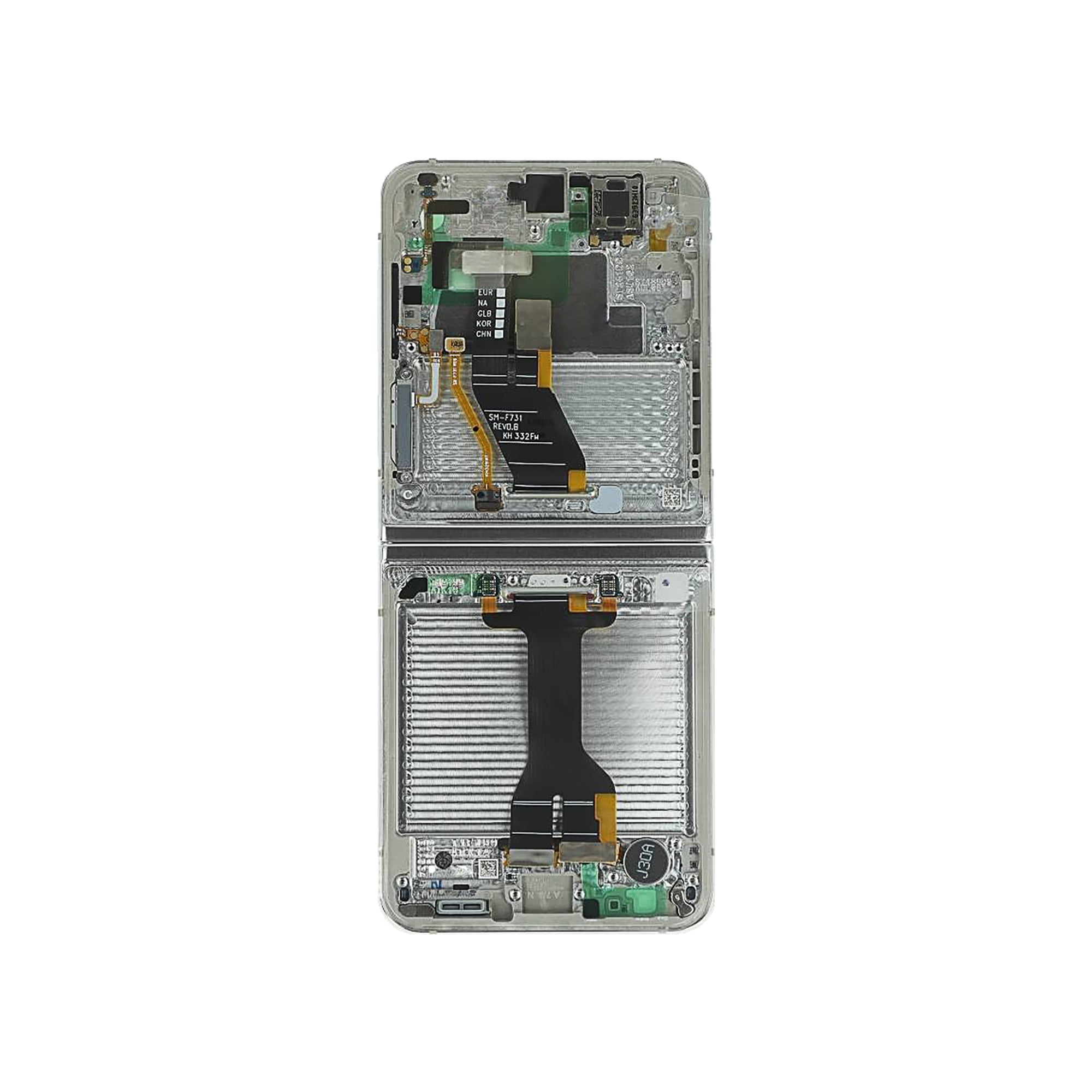 Samsung Galaxy Z Flip5 F731B Display And Digitizer With Frame Cream Service Pack