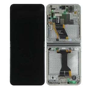 Samsung Galaxy Z Flip5 F731B Main Display And Digitizer With Frame Cream Service Pack