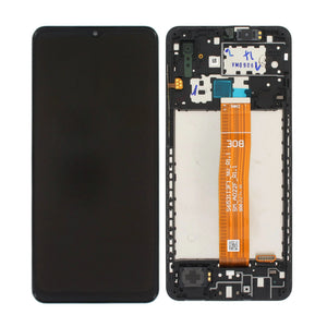 Samsung Galaxy A02 A022F Display And Digitizer With Frame Black Service Pack