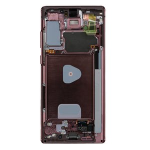 Samsung Galaxy Note 20 N980F, Note 20 5G N981B Display And Digitizer With Frame Mystic Bronze Service Pack