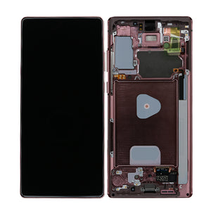 Samsung Galaxy Note 20 N980F, Note 20 5G N981B Display And Digitizer With Frame Mystic Bronze Service Pack