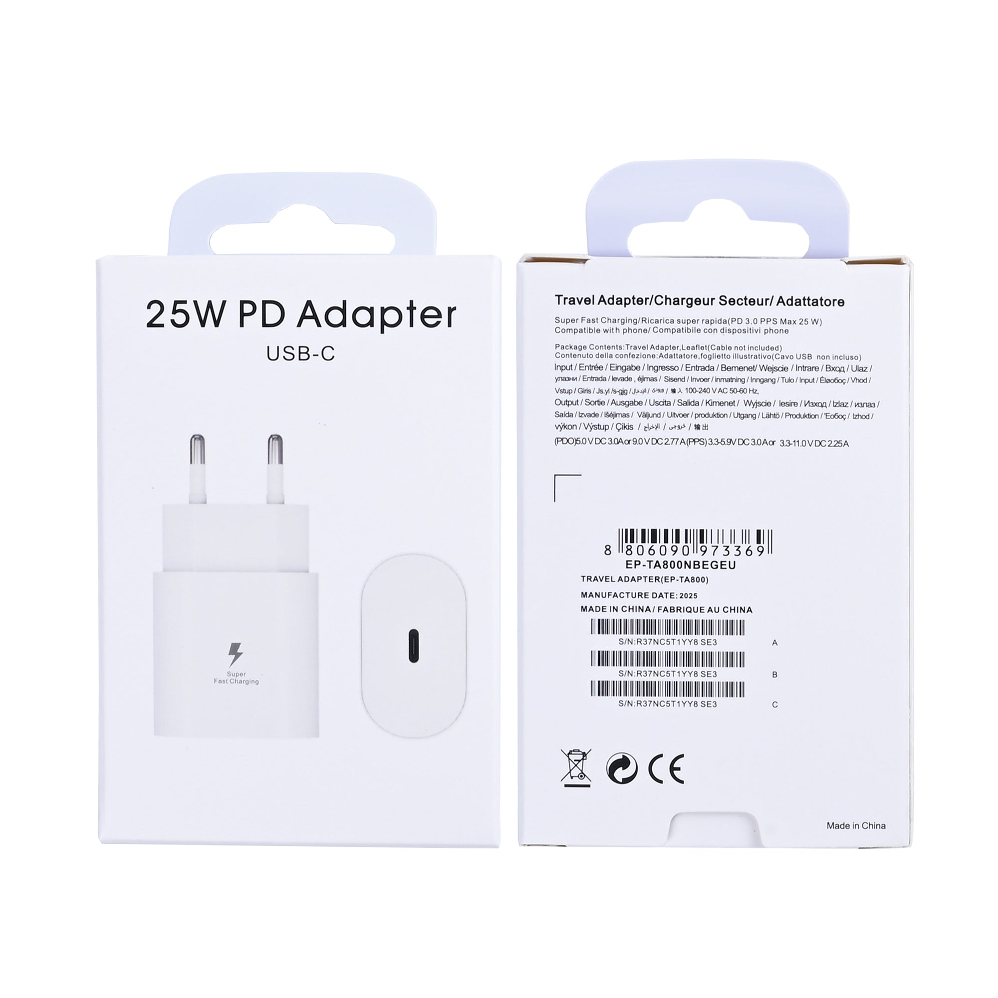 EP-TA800NW USB-C 25W PD Adaptor White Retail Box