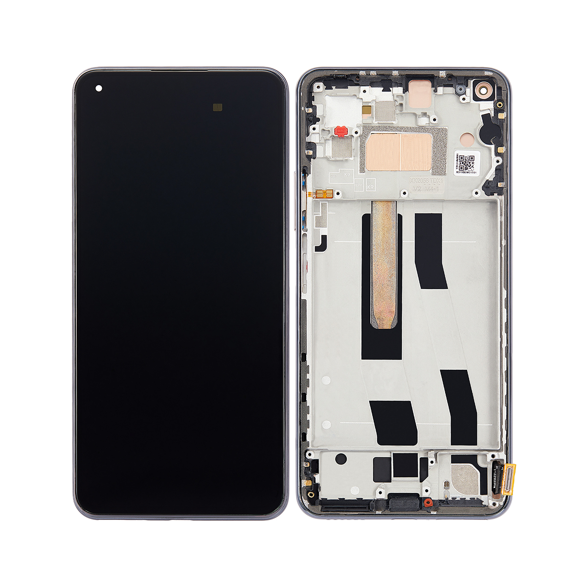 Xiaomi Mi 11 Lite 5G NE Display And Digitizer With Frame Truffle Black Service Pack