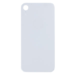 For Apple iPhone XR Back Glass, Enlarged Camera Frame White Compatible