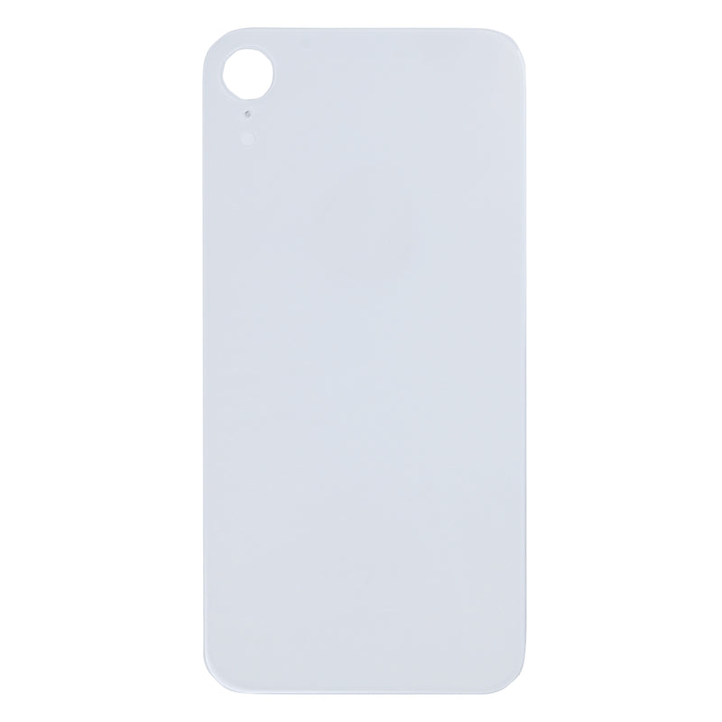 For Apple iPhone XR Back Glass, Enlarged Camera Frame White Compatible
