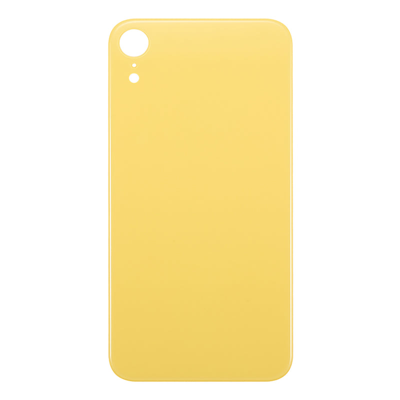 For Apple iPhone XR Back Glass, Enlarged Camera Frame Yellow Compatible