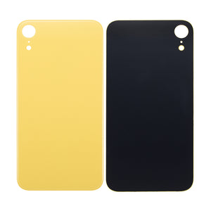 For Apple iPhone XR Back Glass, Enlarged Camera Frame Yellow Compatible