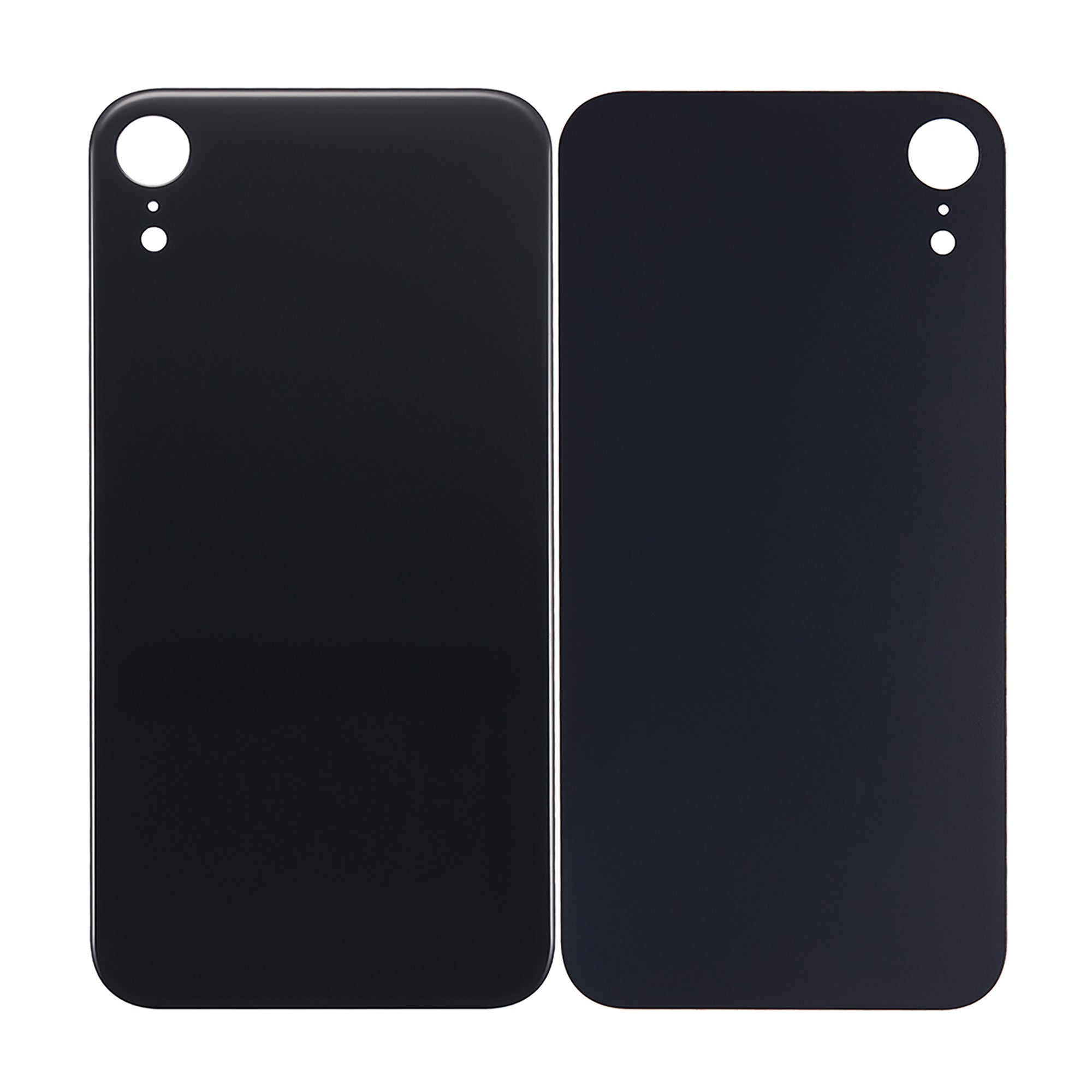 For Apple iPhone XR Back Glass, Enlarged Camera Frame Black Compatible