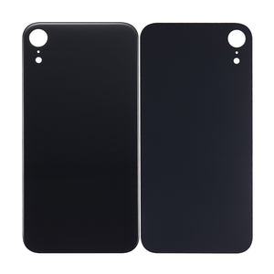 For Apple iPhone XR Back Glass, Enlarged Camera Frame Black Compatible