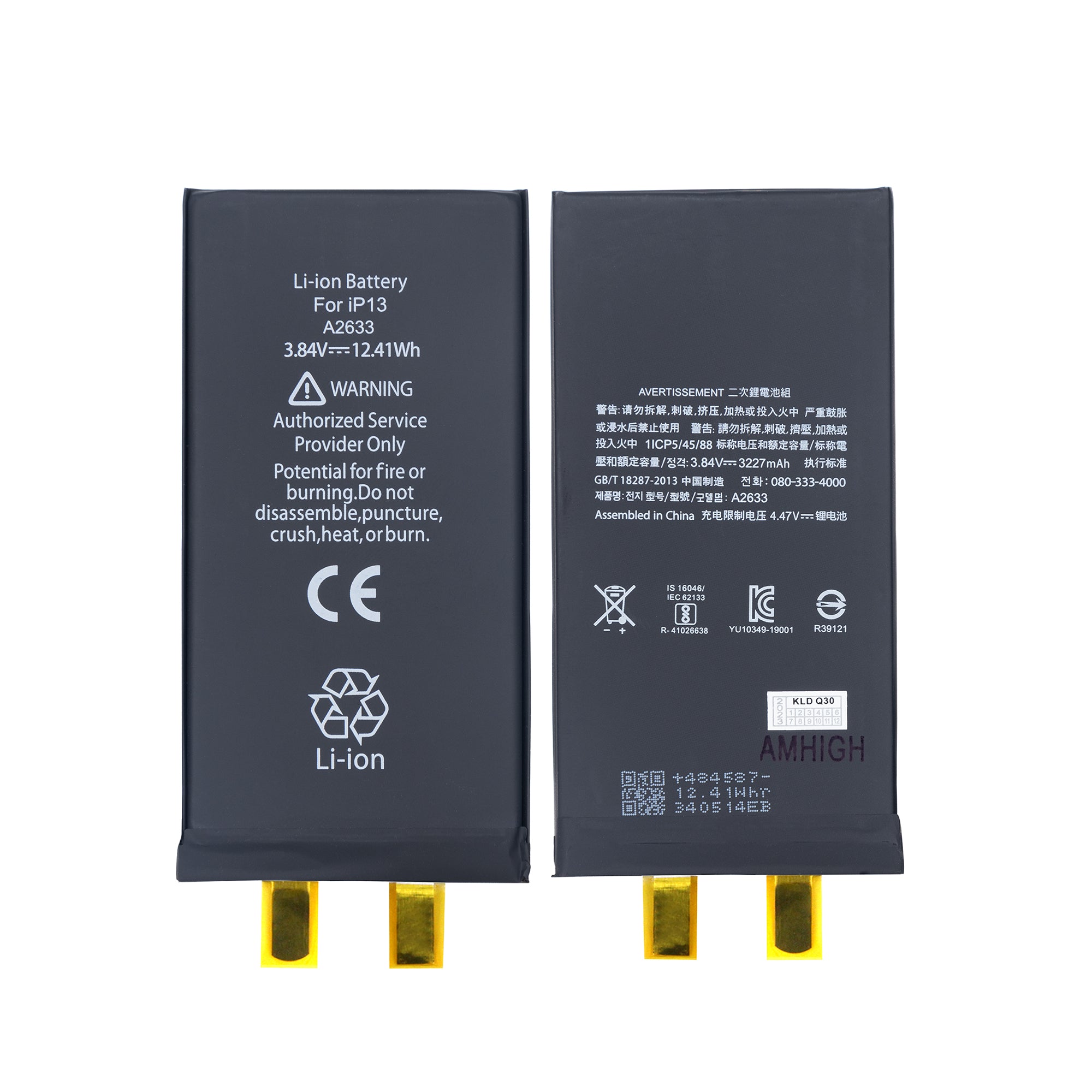 For Apple iPhone 13 Battery (Spot Welding Required) No BMS/IC OEM
