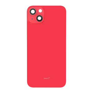 For Apple iPhone 14 Back Glass Without NFC, Enlarged Camera Frame Red Compatible