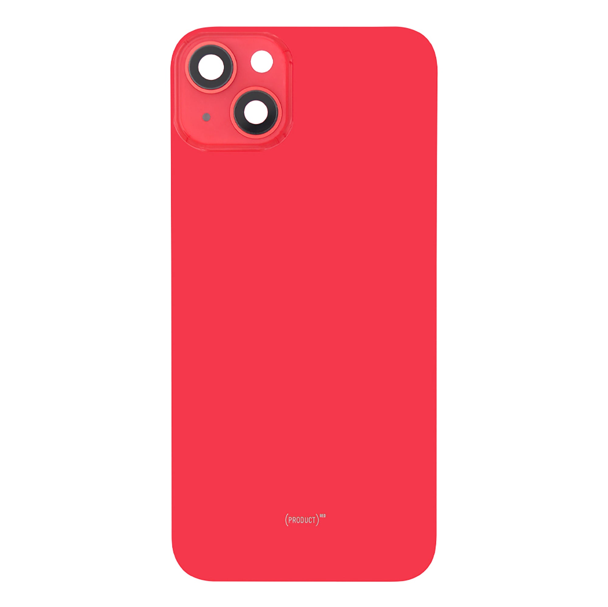 For Apple iPhone 14 Back Glass Without NFC, Enlarged Camera Frame Red Compatible