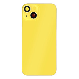 For Apple iPhone 14 Plus Back Glass Without NFC, Enlarged Camera Frame Yellow Compatible