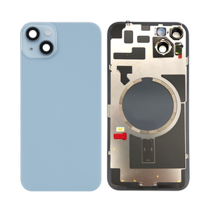 For Apple iPhone 14 Plus Back Glass Without NFC, Enlarged Camera Frame Blue Compatible