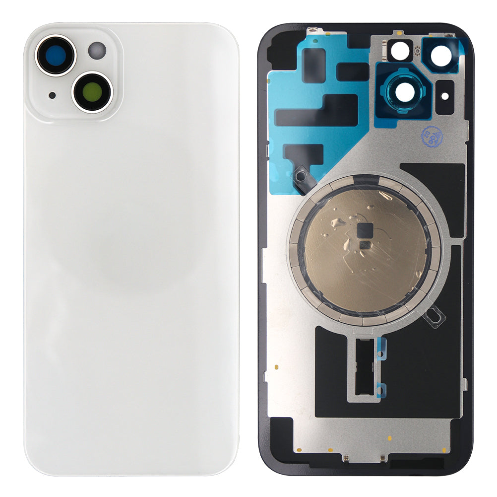 For Apple iPhone 14 Plus Back Glass Without NFC, Enlarged Camera Frame Starlight Compatible